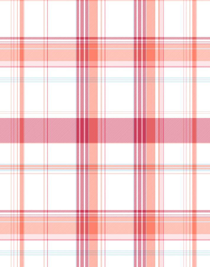 'Sofia Plaid' Wallpaper by Wallshoppe - Berry