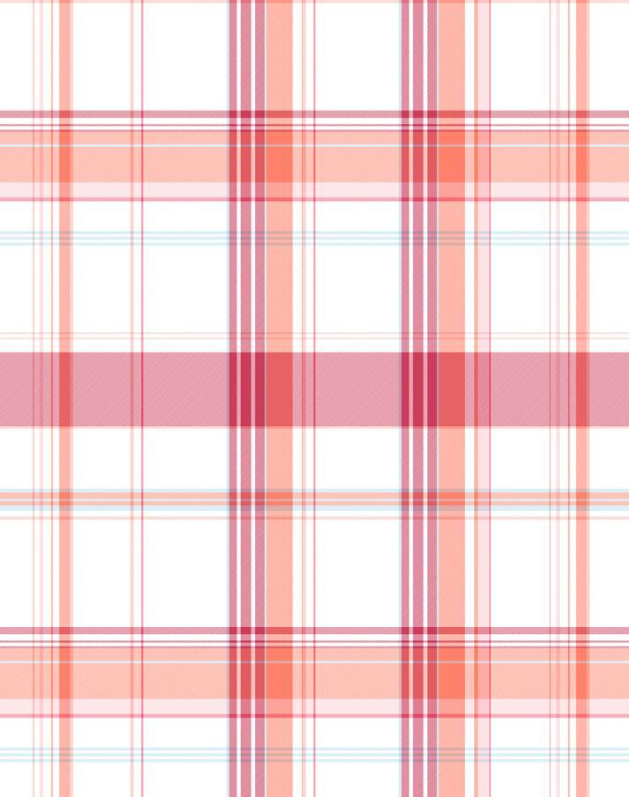 'Sofia Plaid' Wallpaper by Wallshoppe - Berry