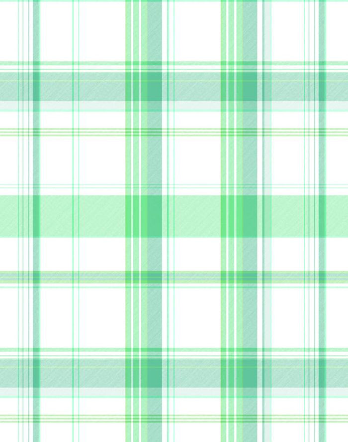 'Sofia Plaid' Wallpaper by Wallshoppe - Green