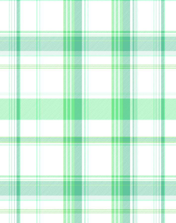 'Sofia Plaid' Wallpaper by Wallshoppe - Green