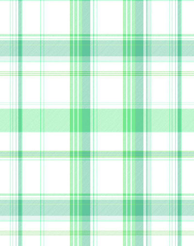 'Sofia Plaid' Wallpaper by Wallshoppe - Green