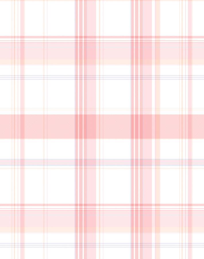 'Sofia Plaid' Wallpaper by Wallshoppe - Shell