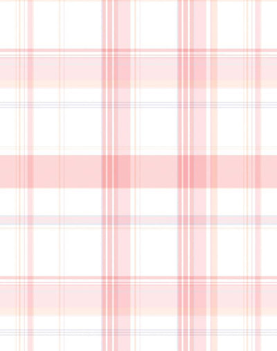 'Sofia Plaid' Wallpaper by Wallshoppe - Shell