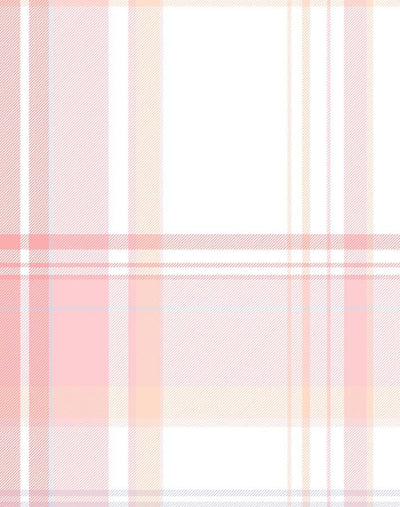 'Sofia Plaid' Wallpaper by Wallshoppe - Shell