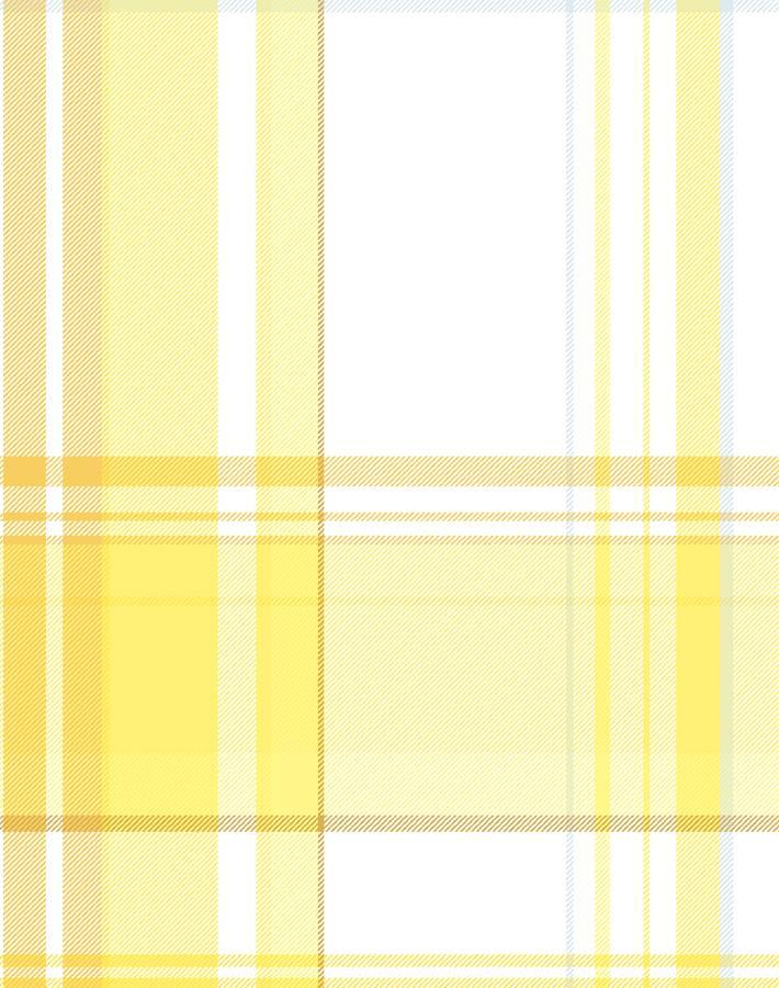 'Sofia Plaid' Wallpaper by Wallshoppe - Yellow