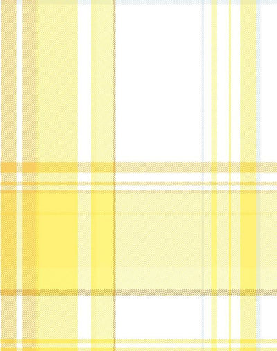 'Sofia Plaid' Wallpaper by Wallshoppe - Yellow