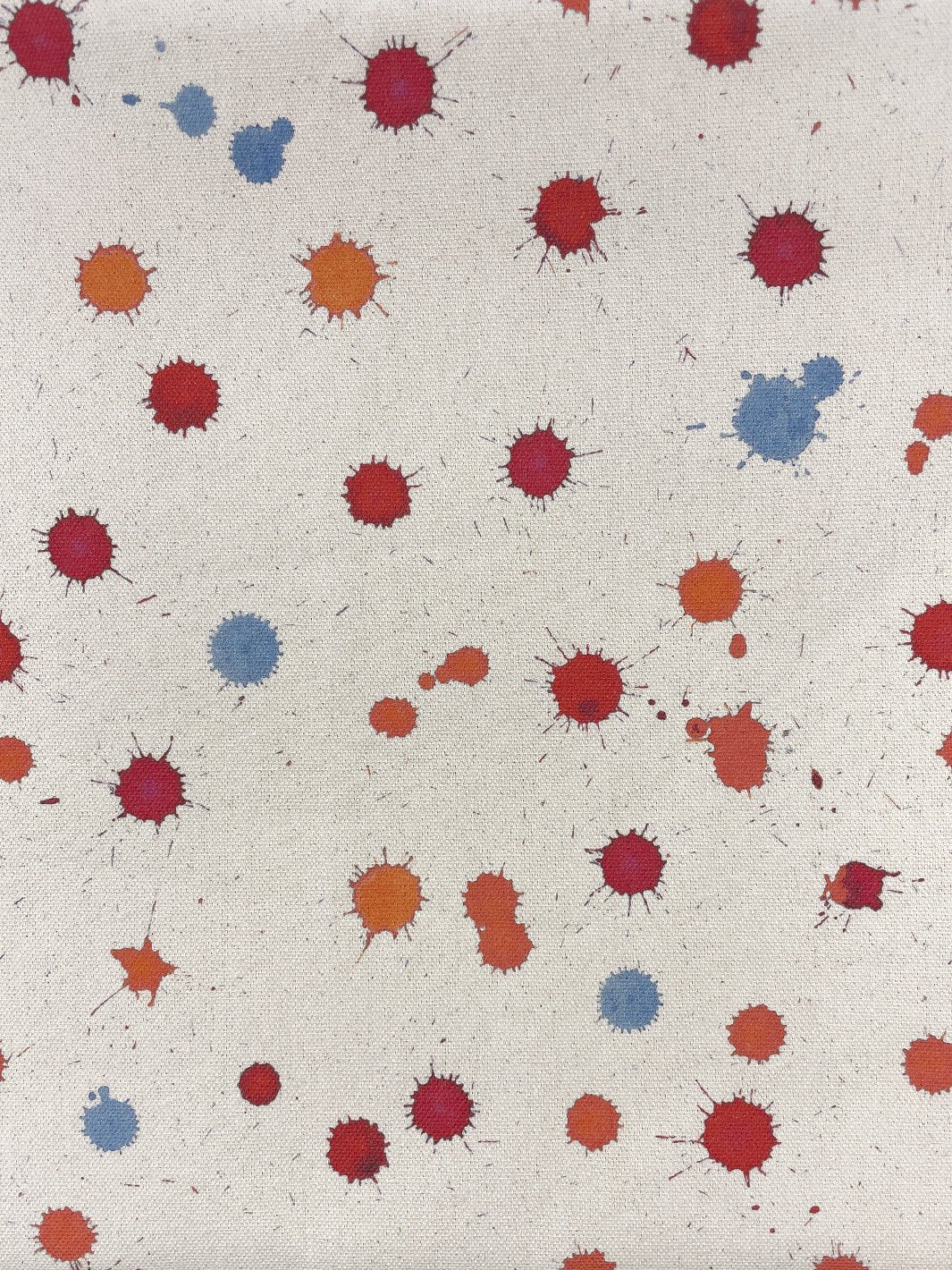 fabric by the yard splattered berry sky on organic twill