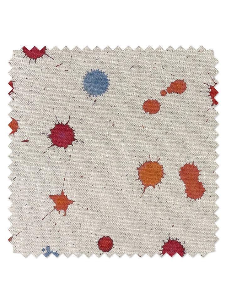 fabric by the yard splattered berry sky on organic twill