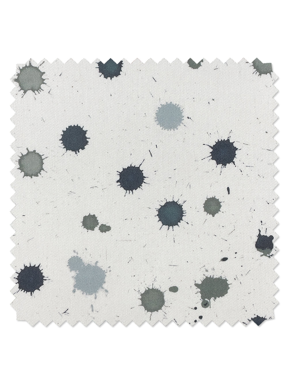 fabric by the yard splattered black neutral on organic twill