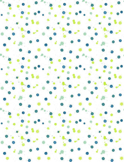 'Splattered' Wallpaper by Nathan Turner - Blue / Citrine