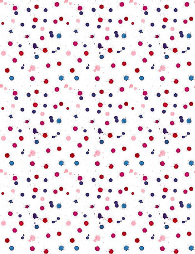 'Splattered' Wallpaper by Nathan Turner - Cobalt / Pink