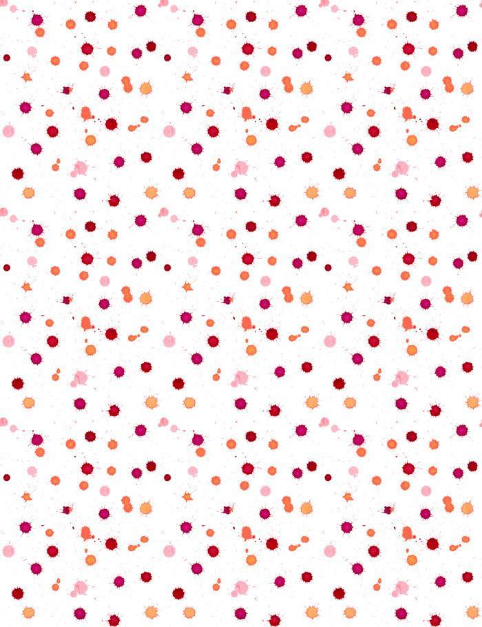 'Splattered' Wallpaper by Nathan Turner - Watermelon / Creamsicle
