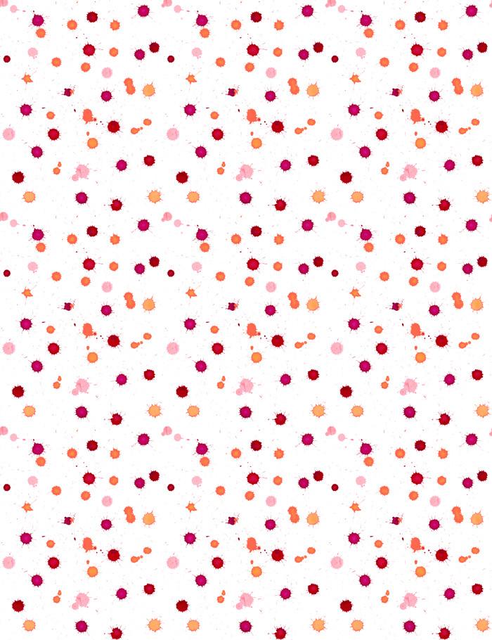 'Splattered' Wallpaper by Nathan Turner - Watermelon / Creamsicle