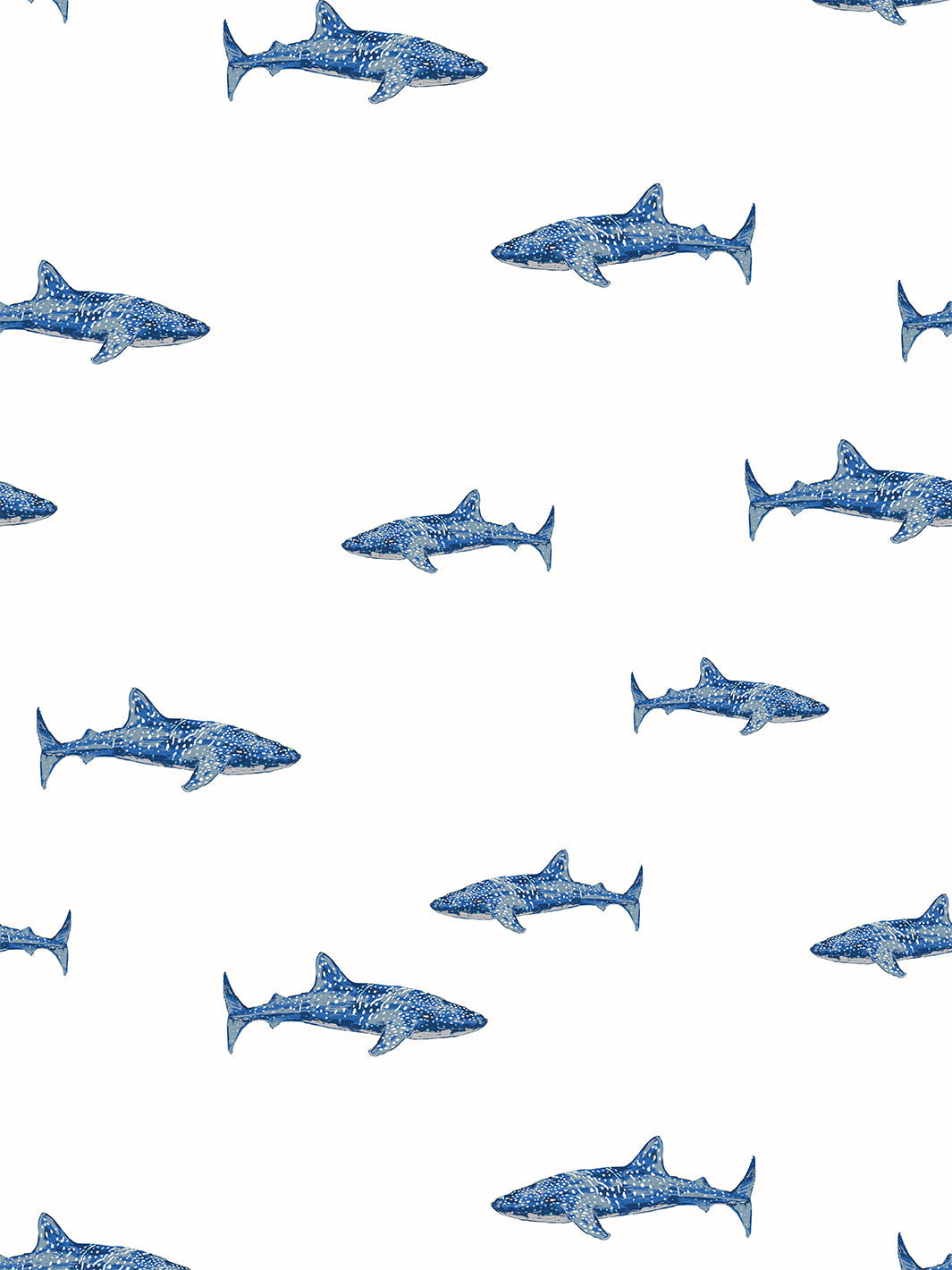 'Spotted Shark' Wallpaper by Tea Collection - White