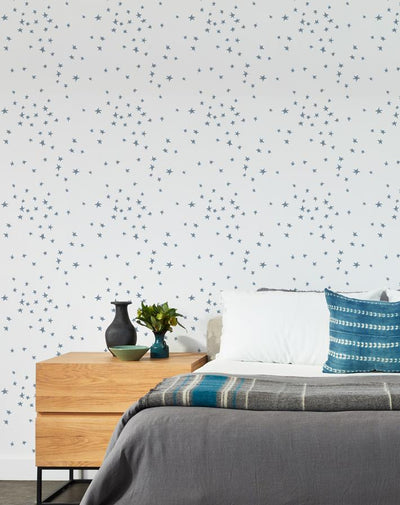 star wallpaper silver on white