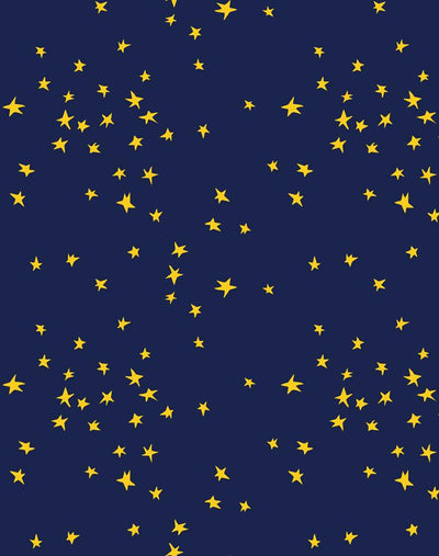 'Star' Wallpaper by Clare V. - Gold / Navy