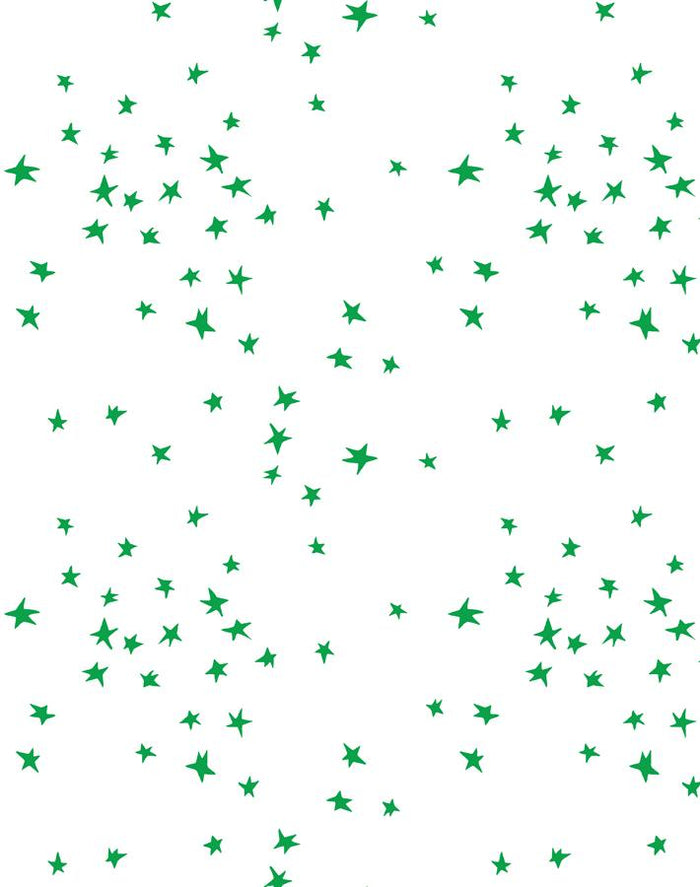 'Star' Wallpaper by Clare V. - Green / White