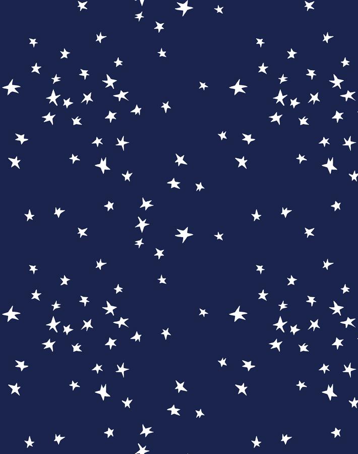 'Star' Wallpaper by Clare V. - Navy
