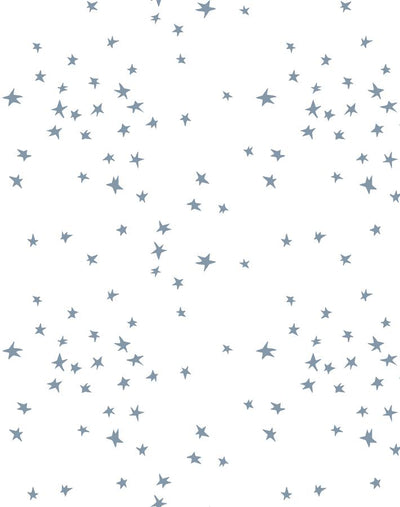 'Star' Wallpaper by Clare V. - Silver / White
