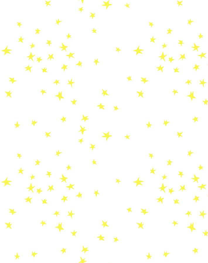 'Star' Wallpaper by Clare V. - Yellow / White