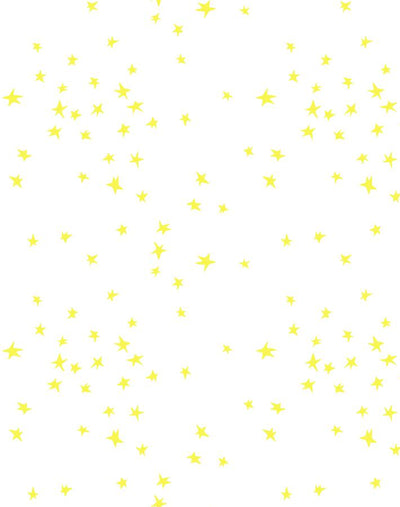 'Star' Wallpaper by Clare V. - Yellow / White