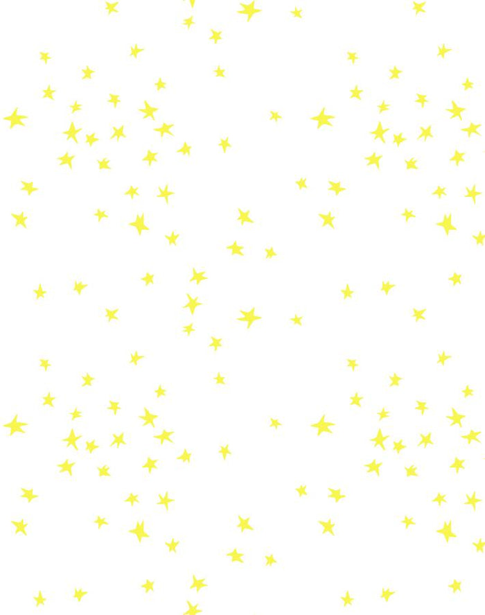 'Star' Wallpaper by Clare V. - Yellow / White