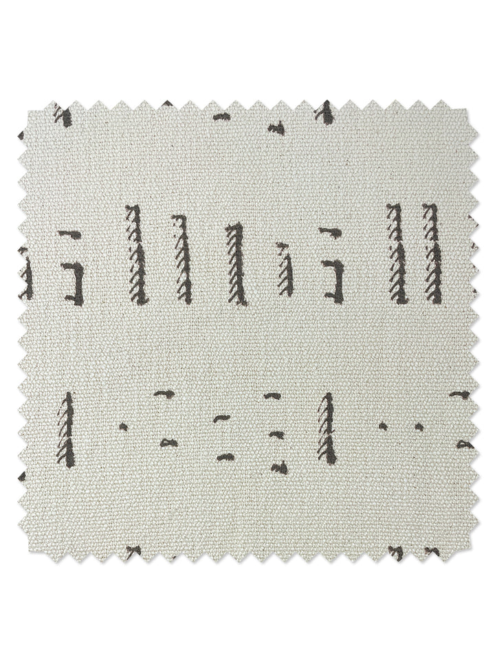 fabric by the yard stitch chocolate on flax linen