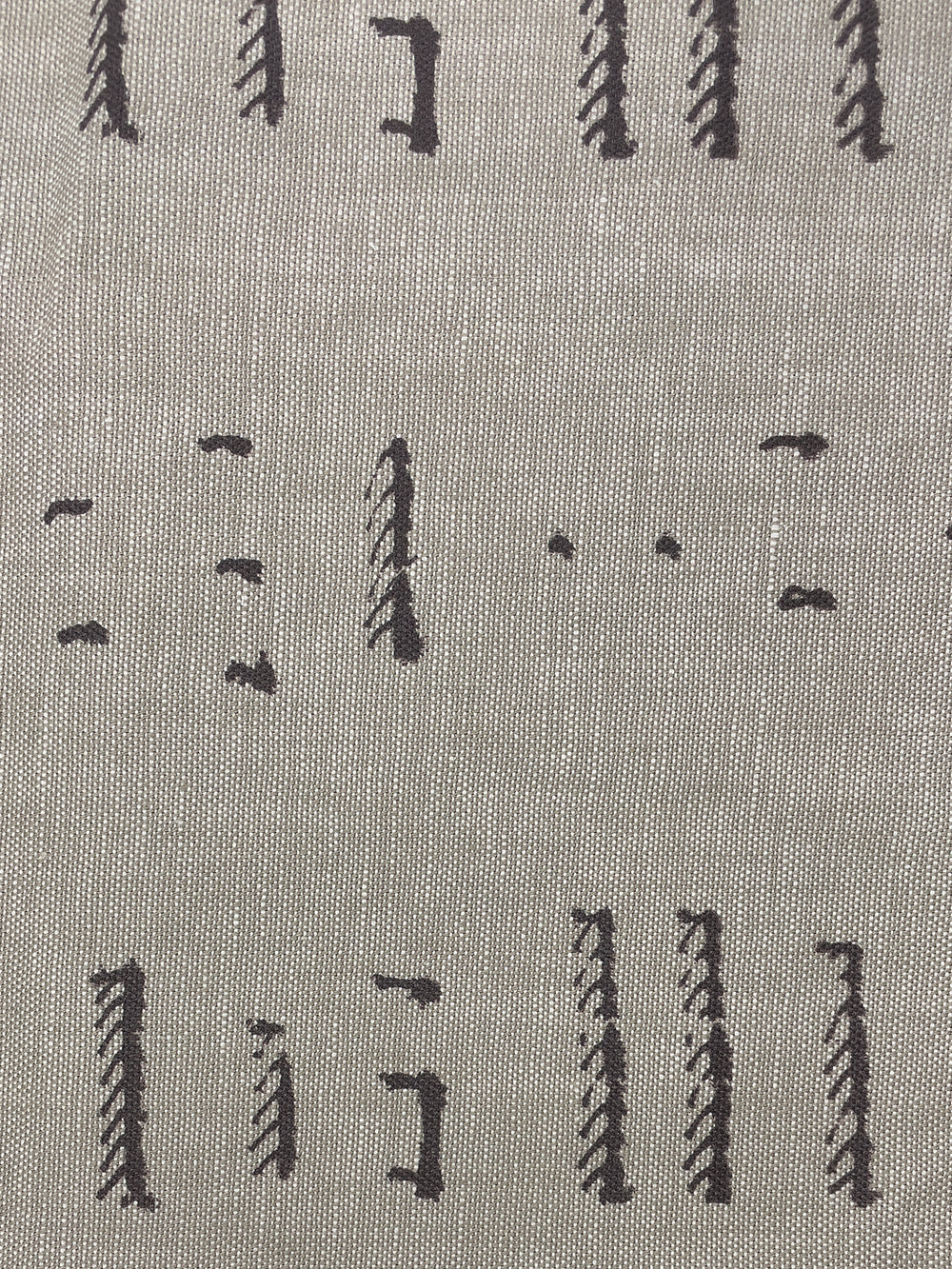 fabric by the yard stitch chocolate on flax linen
