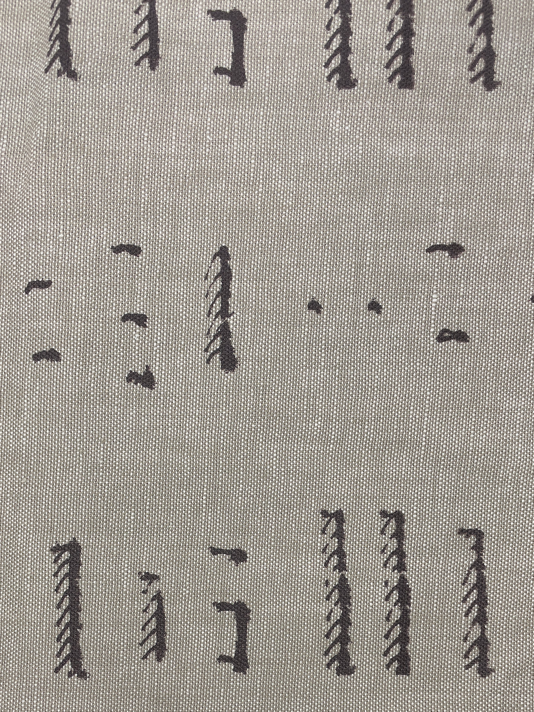 fabric by the yard stitch chocolate on flax linen