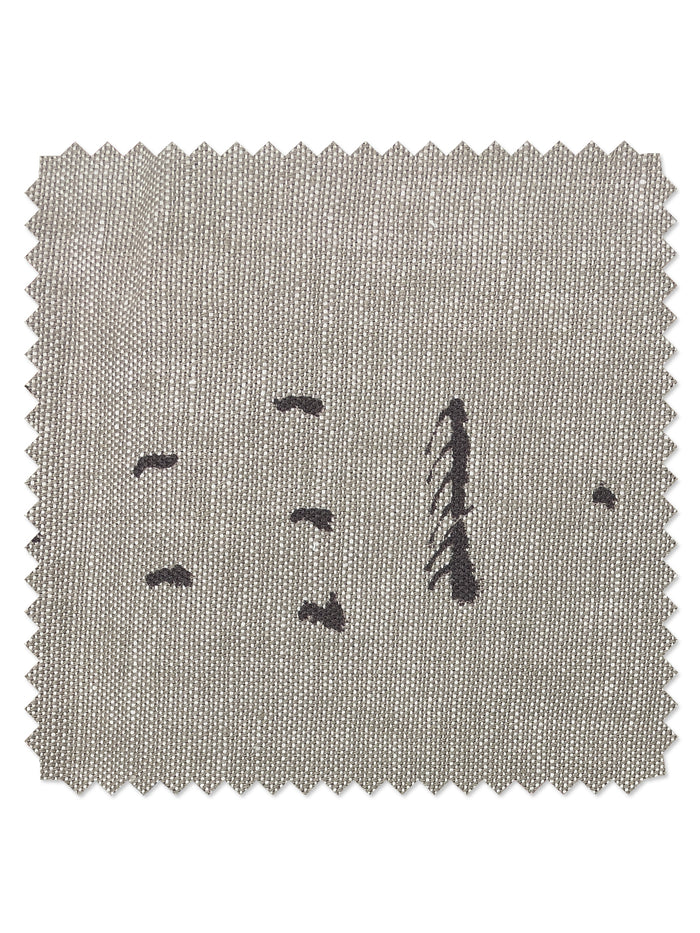 'Stitch' Flax Linen Fabric by Nathan Turner - Chocolate