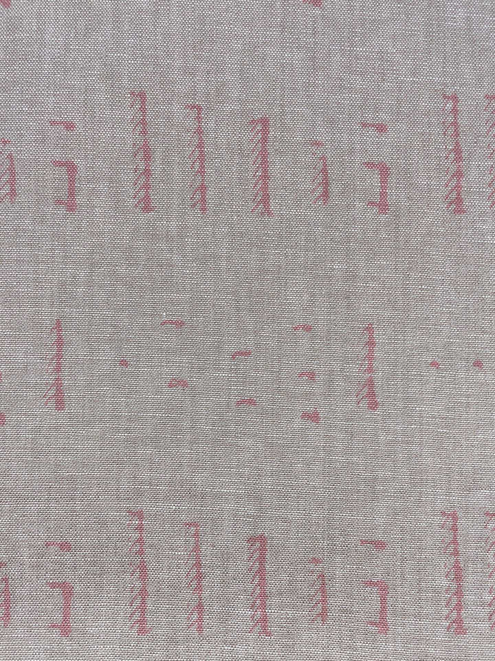 fabric by the yard stitch pink on california cotton