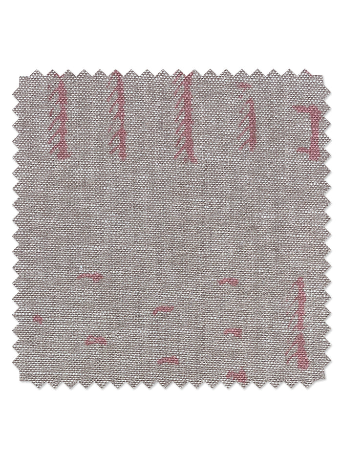'Stitch' Flax Linen Fabric by Nathan Turner - Pink
