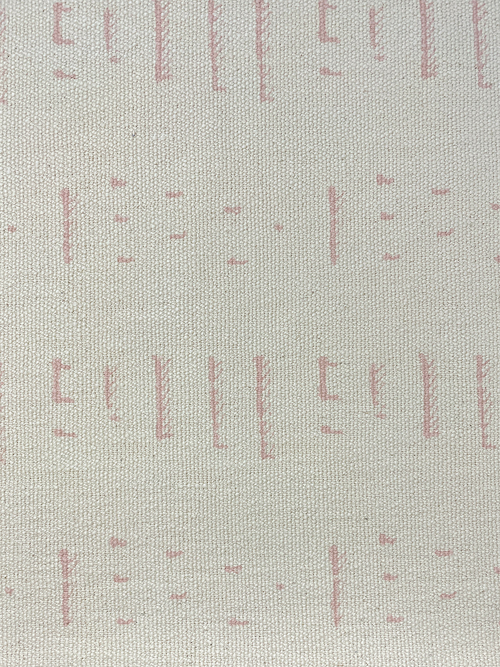 fabric by the yard stitch pink on flax linen