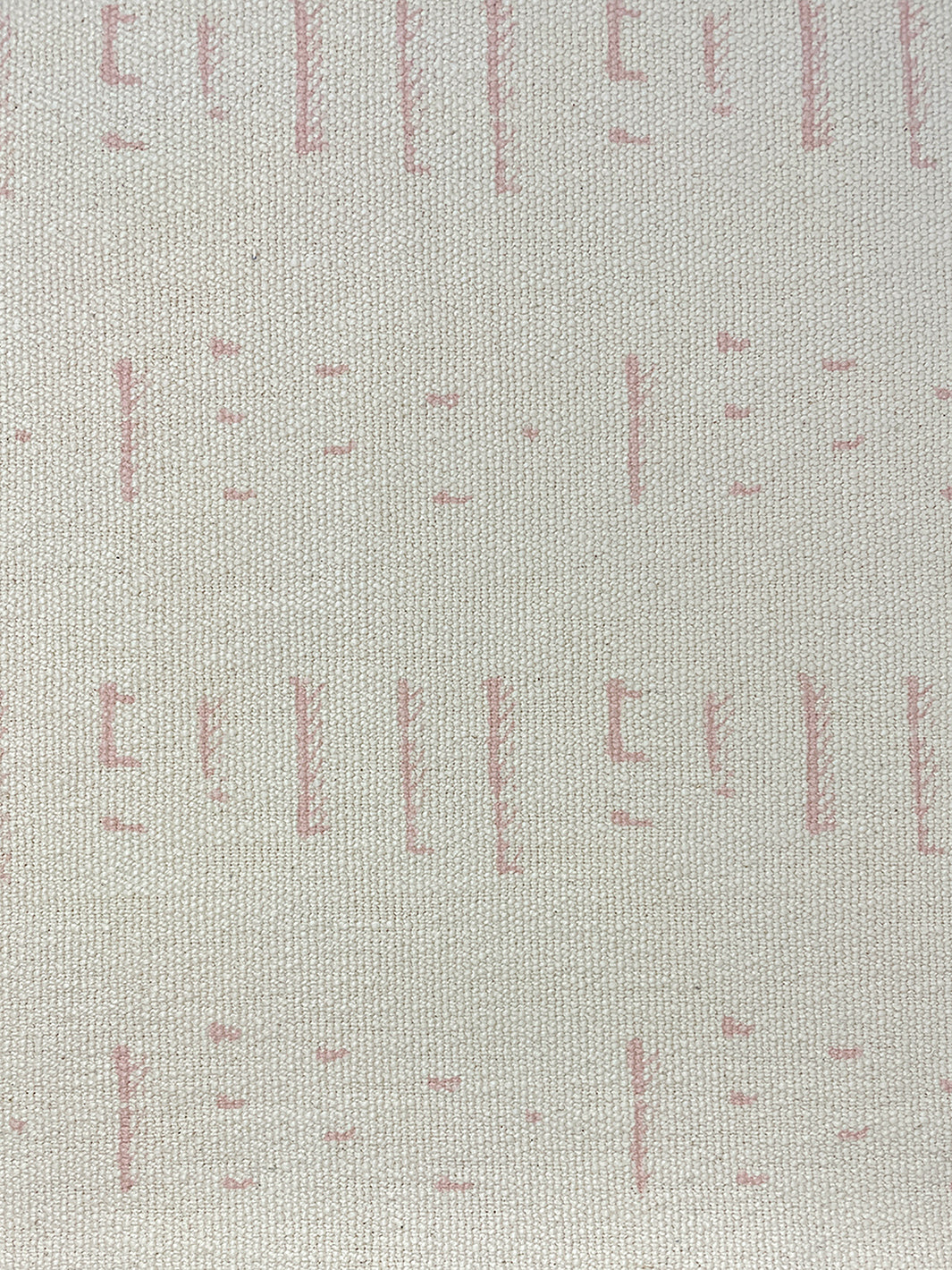 fabric by the yard stitch pink on flax linen