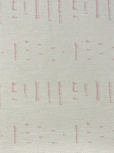 fabric by the yard stitch pink on flax linen