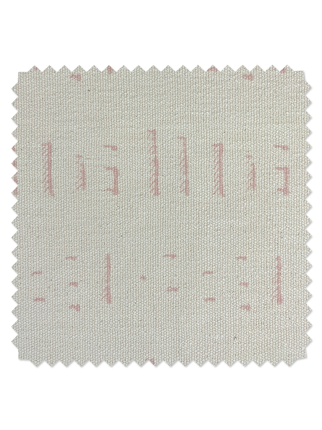 fabric by the yard stitch pink on flax linen