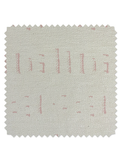 fabric by the yard stitch pink on flax linen