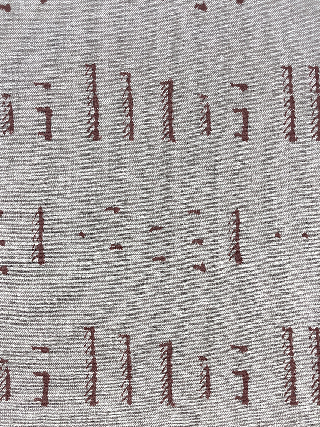 fabric by the yard stitch rust on flax linen