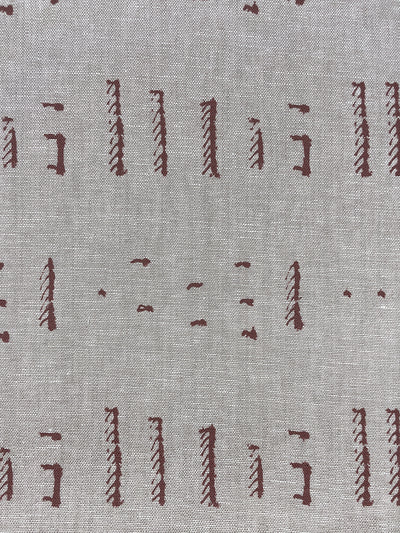 fabric by the yard stitch rust on flax linen