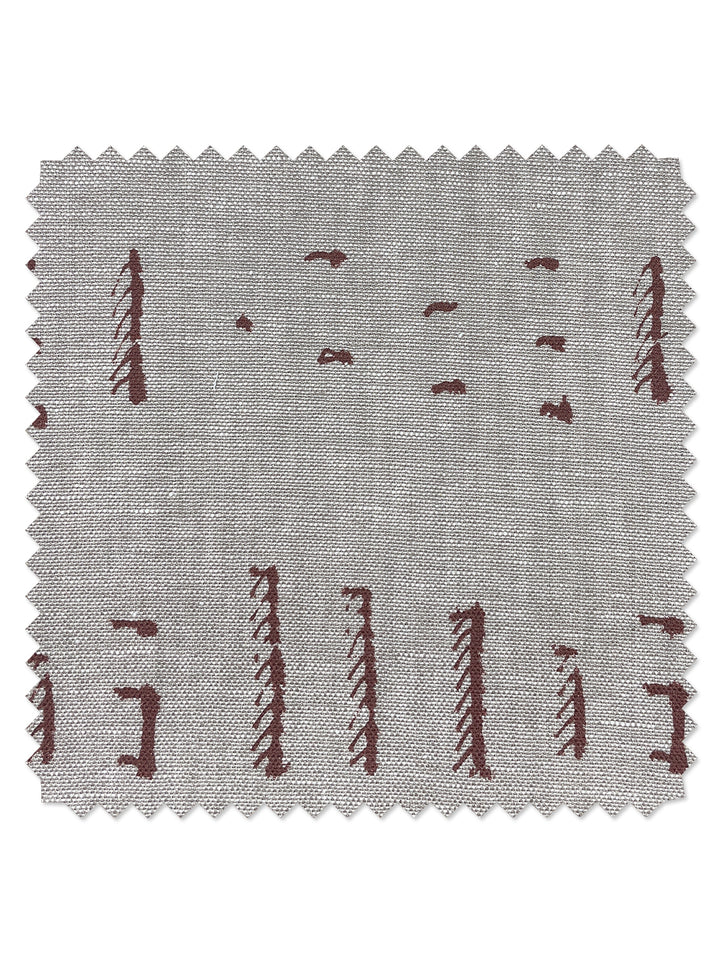 fabric by the yard stitch rust on flax linen