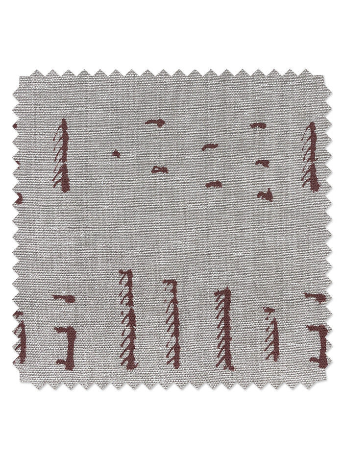 'Stitch' Flax Linen Fabric by Nathan Turner - Rust