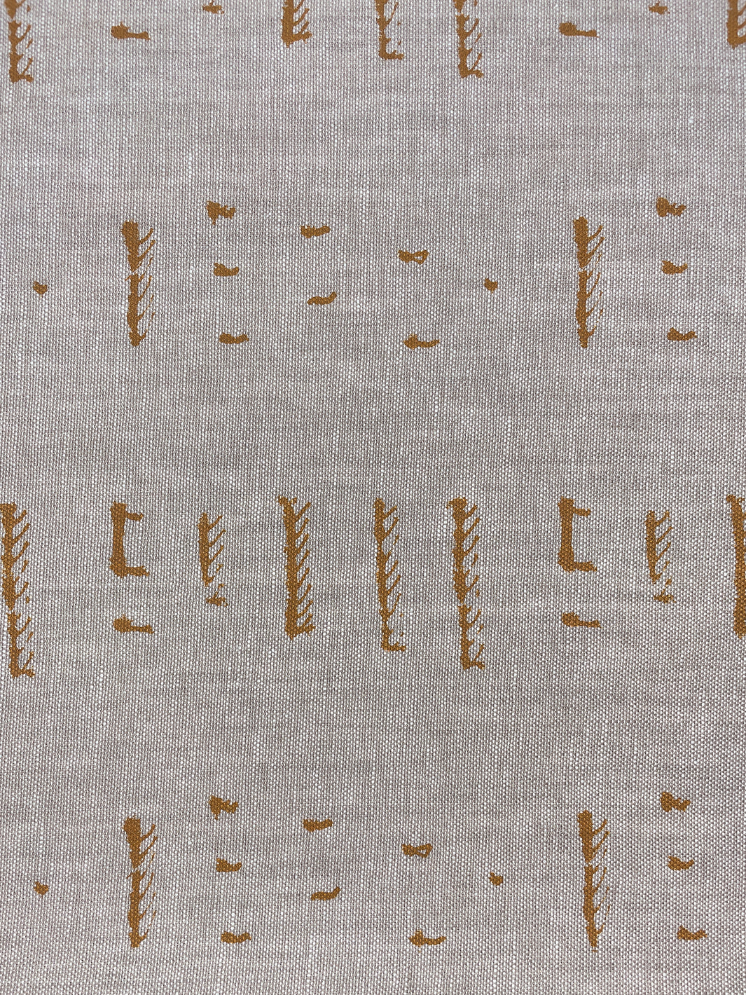 fabric by the yard stitch terracotta on flax linen
