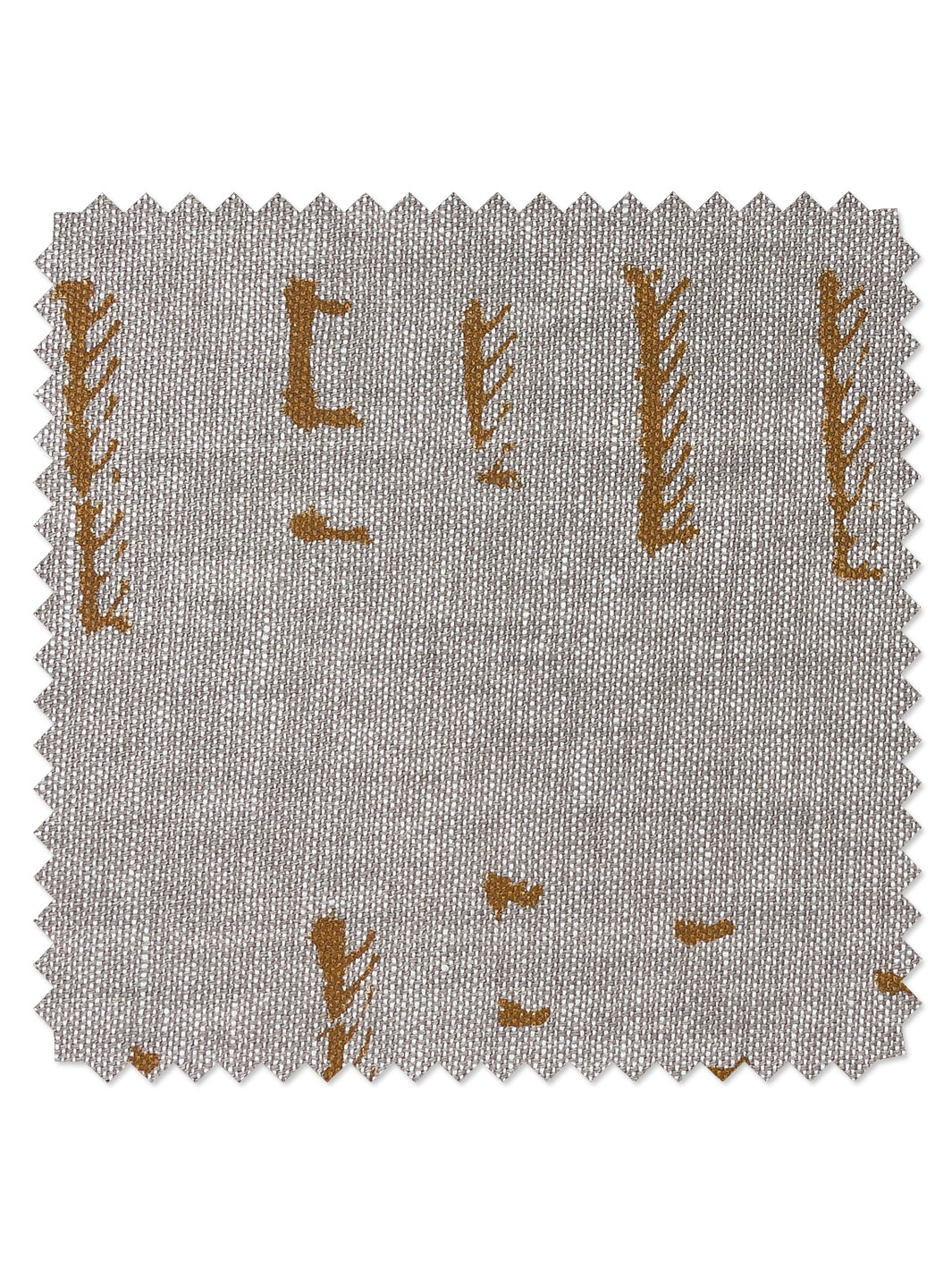 fabric by the yard stitch terracotta on flax linen