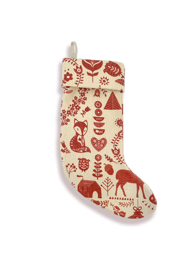 'Annika' California Cotton Stocking by Nathan Turner - Red