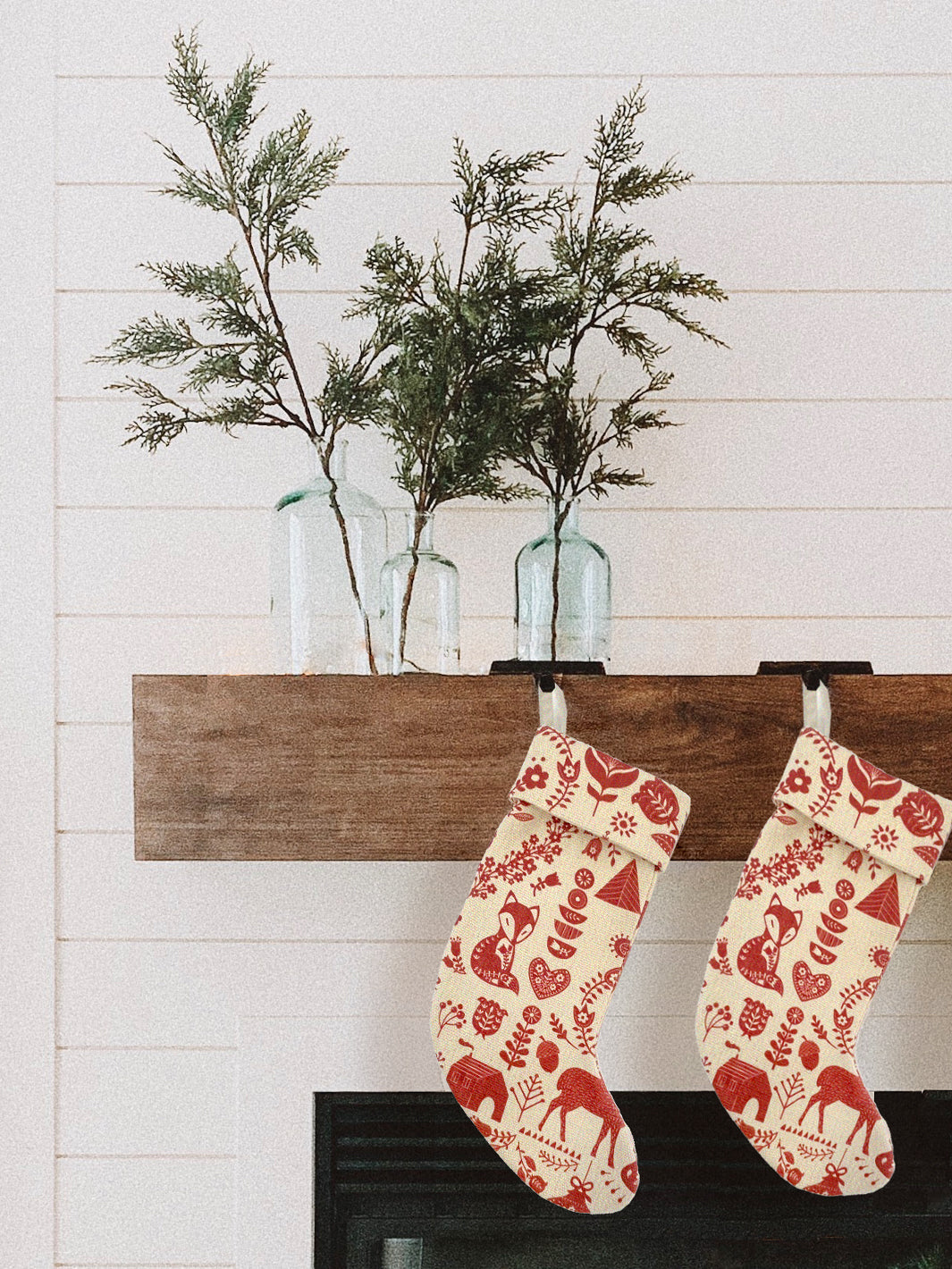 'Annika' California Cotton Stocking by Nathan Turner - Red