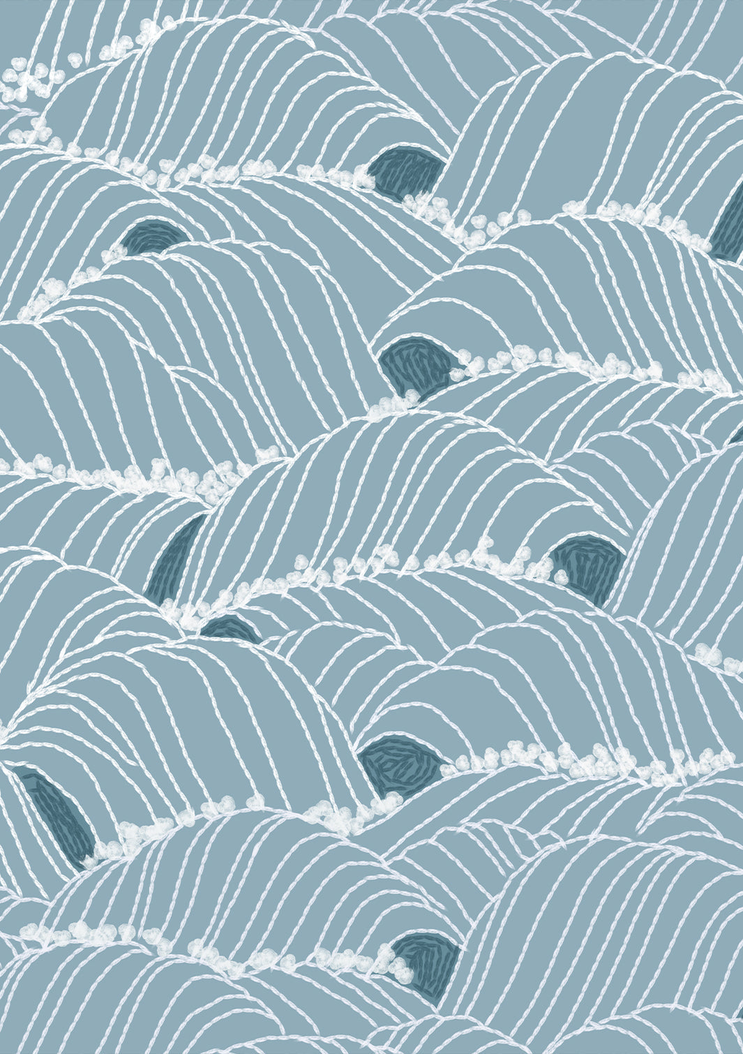 'Storm Waves' Wallpaper by Lingua Franca - Seaglass