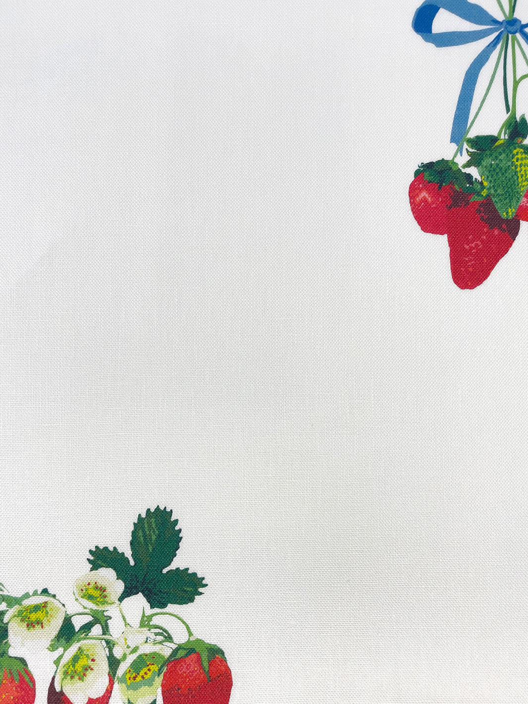 fabric by the yard strawberry is my jam natural on linen