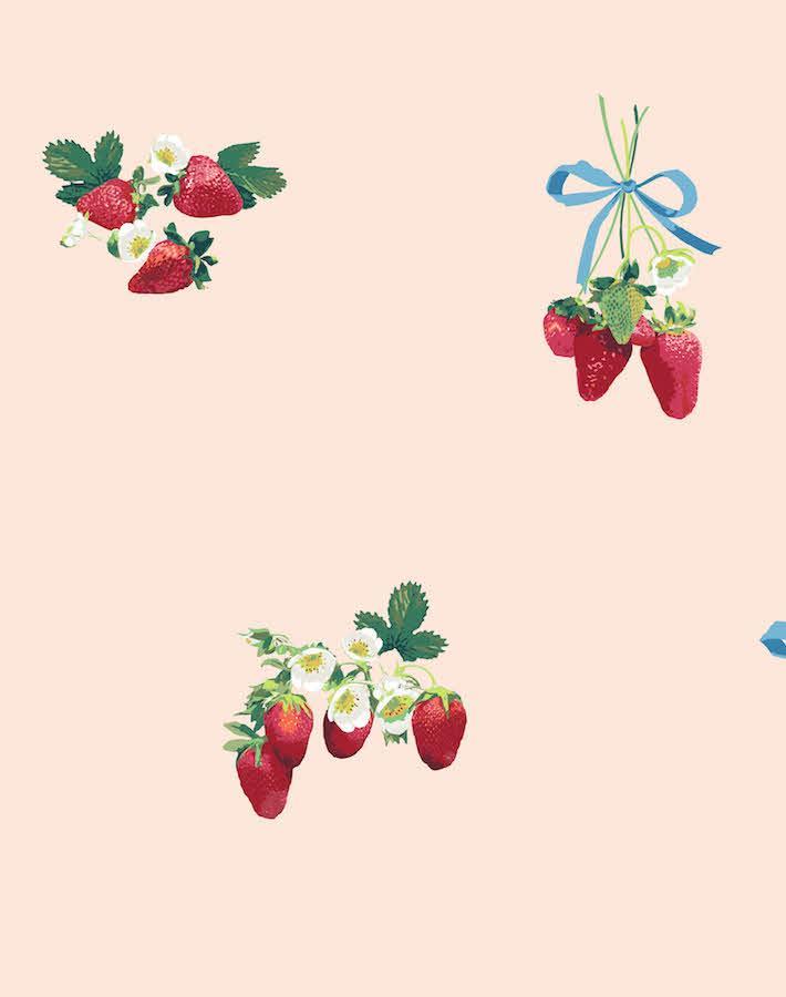 'Strawberry Is My Jam' Wallpaper by Nathan Turner - Peach