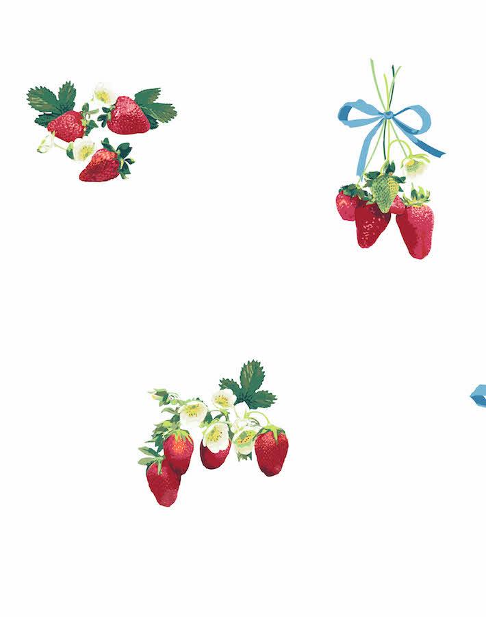 'Strawberry Is My Jam' Wallpaper by Nathan Turner - White