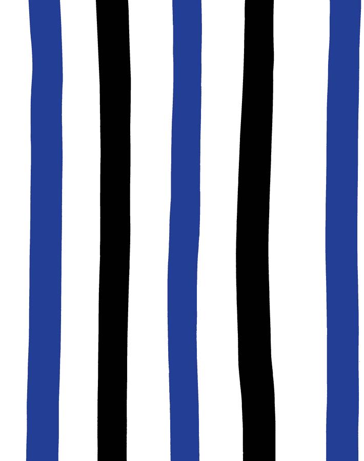 'Stripes' Wallpaper by Clare V. - Onyx